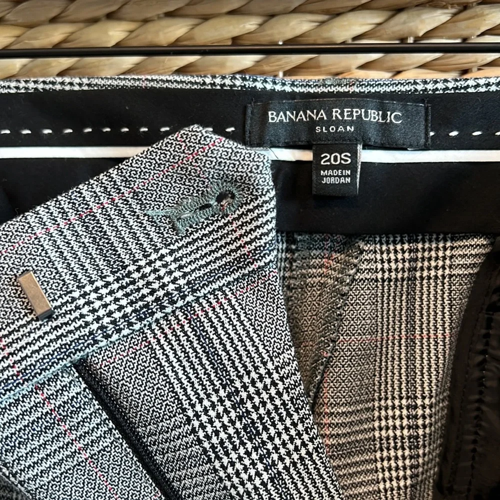 Banana Republic Sloan Plaid High-Rise Dress Pant Crop Trouser, 20 Short - Picture 10 of 11